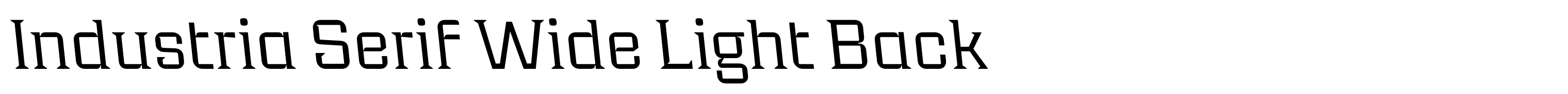 Industria Serif Wide Light Back